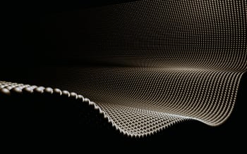 Abstract golden wavy pattern on black background